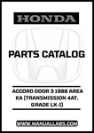Discover the ultimate resource for maintaining your 1988 Honda Accord with our comprehensive Door 3 Parts Catalog Manual. This PDF download is specifically designed for the LX-I grade with a 4AT transmission, providing you with detailed diagrams and part numbers to ensure you find exactly what you need for repairs or upgrades.