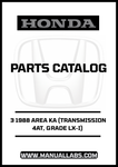 Discover the ultimate resource for maintaining your 1988 Honda Accord with our comprehensive Door 3 Parts Catalog Manual. This PDF download is specifically designed for the LX-I grade with a 4AT transmission, providing you with detailed diagrams and part numbers to ensure you find exactly what you need for repairs or upgrades.