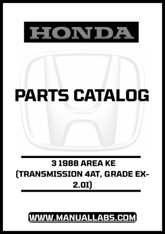 Unlock the full potential of your 1988 Honda Accord with our comprehensive Door 3 Parts Catalog Manual. This PDF download is specifically designed for the EX-2.0i model equipped with a 4AT transmission, providing you with detailed diagrams and specifications to ensure accurate repairs and maintenance.