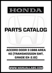 Unlock the full potential of your 1988 Honda Accord with our comprehensive Door 3 Parts Catalog Manual. This PDF download is specifically designed for the EX-2.0i model equipped with a 5MT transmission, providing you with detailed diagrams and specifications to ensure accurate repairs and maintenance.