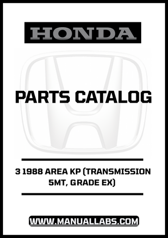 Unlock the full potential of your 1988 Honda Accord with our comprehensive Door 3 Parts Catalog Manual. This PDF download is specifically designed for the 5MT transmission and Grade EX model, providing you with detailed diagrams and specifications to ensure you have everything you need for maintenance and repairs.