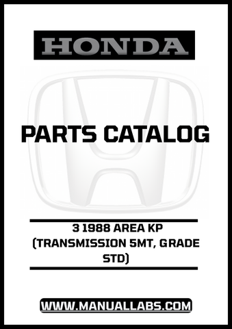 Discover the ultimate resource for maintaining your 1988 Honda Accord with our comprehensive Door 3 Parts Catalog Manual. This PDF download is specifically designed for the 5MT transmission and Grade STD model, providing you with detailed diagrams and part numbers to ensure you find exactly what you need for repairs or upgrades.