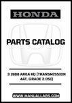 Unlock the full potential of your 1988 Honda Accord with our comprehensive Door 3 Parts Catalog Manual. This PDF download is specifically designed for the 2.0SI model equipped with a 4AT transmission, providing you with detailed diagrams and specifications to ensure accurate repairs and maintenance.