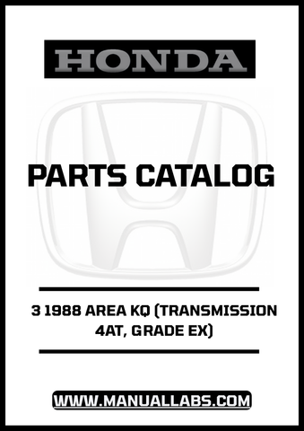 Unlock the full potential of your 1988 Honda Accord with our comprehensive Door 3 Parts Catalog Manual. This PDF download is specifically designed for the 4AT transmission and EX grade, providing you with detailed diagrams and specifications to ensure you have the right parts for your vehicle.