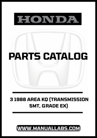 Unlock the full potential of your 1988 Honda Accord with our comprehensive Door 3 Parts Catalog Manual. This PDF download is specifically designed for the KQ model with a 5MT transmission and Grade EX, providing you with detailed diagrams and specifications to ensure you have the right parts for your vehicle.