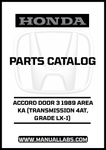 Unlock the full potential of your 1989 Honda Accord with our comprehensive Door 3 Parts Catalog Manual. Specifically designed for the LX-I grade with a 4AT transmission, this PDF download is an essential resource for both DIY enthusiasts and professional mechanics.