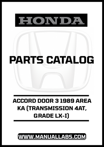 Unlock the full potential of your 1989 Honda Accord with our comprehensive Door 3 Parts Catalog Manual. Specifically designed for the LX-I grade with a 4AT transmission, this PDF download is an essential resource for both DIY enthusiasts and professional mechanics.