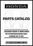 Discover the ultimate resource for maintaining your 1989 Honda Accord with the comprehensive Door 3 Parts Catalog Manual. This PDF download is specifically designed for the 5MT transmission and the EX-2.0i grade, providing you with detailed diagrams and part numbers to ensure you find exactly what you need for repairs or upgrades.