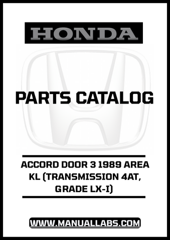 Discover the ultimate resource for maintaining your 1989 Honda Accord with our comprehensive Door 3 Parts Catalog Manual. This PDF download is specifically designed for the LX-I grade with a 4AT transmission, providing you with detailed diagrams and specifications to ensure you have all the information you need at your fingertips.