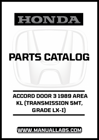 Unlock the full potential of your 1989 Honda Accord with our comprehensive Door 3 Parts Catalog Manual. Designed specifically for the LX-I model with a 5MT transmission, this PDF download is an essential resource for both DIY enthusiasts and professional mechanics. With detailed diagrams and part numbers, you can easily identify and source the components you need to keep your vehicle in top condition.