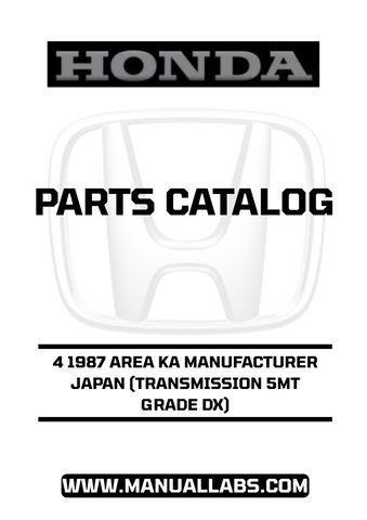 With easy navigation and clear illustrations, this manual simplifies the process of identifying and sourcing parts for your Honda Accord. Whether you're a seasoned mechanic or a DIY enthusiast, you'll appreciate the thoroughness and accuracy of the content, making it an invaluable tool for any project.