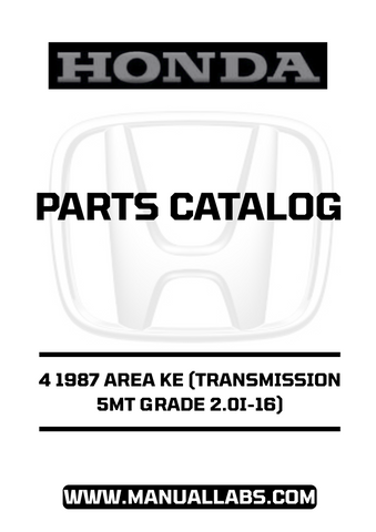 Unlock the full potential of your 1987 Honda Accord with our comprehensive Door 4 Parts Catalog Manual. This PDF download is specifically designed for the 2.0i-16 model equipped with a 5MT transmission, providing you with detailed diagrams and specifications to ensure accurate repairs and maintenance.