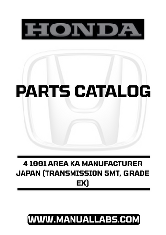 With easy navigation and clear illustrations, this manual simplifies the process of identifying and sourcing parts for your Honda Accord. Whether you're a DIY enthusiast or a professional mechanic, you'll appreciate the accuracy and depth of information that this manual offers, making it an essential addition to your automotive library.