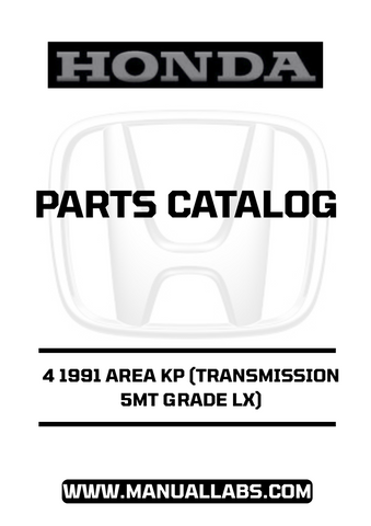 Unlock the full potential of your 1991 Honda Accord with our comprehensive Door Parts Catalog Manual. This PDF download is specifically designed for the 4-door model equipped with a 5-speed manual transmission (Grade LX), providing you with detailed diagrams and specifications to assist in your repair and maintenance tasks.