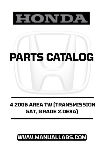 Unlock the full potential of your 2005 Honda Accord with our comprehensive Door 4 Parts Catalog Manual. This PDF download is specifically designed for the 2.0EXA model equipped with a 5AT transmission, providing you with detailed diagrams and specifications to ensure accurate repairs and maintenance.