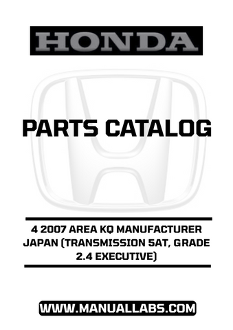 With easy navigation and clear illustrations, this manual simplifies the process of identifying and sourcing the right parts for your vehicle. Whether you're a DIY enthusiast or a professional mechanic, you'll appreciate the accuracy and depth of information that this manual offers, making it an essential tool for any Honda Accord owner.