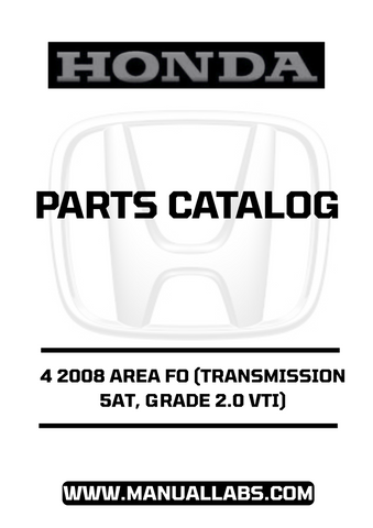 Inside this manual, you'll find detailed diagrams and part numbers that simplify the process of identifying and sourcing the right components for your vehicle. Whether you're a DIY enthusiast or a professional mechanic, this resource is invaluable for keeping your Accord in top condition.
