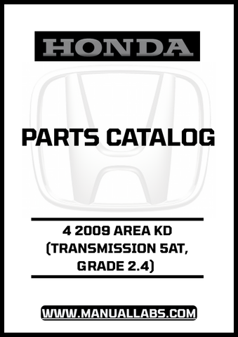 Discover the ultimate resource for maintaining your 2009 Honda Accord with our comprehensive Door 4 Parts Catalog Manual. This PDF download is specifically designed for the 2.4L engine with a 5AT transmission, ensuring you have the precise information needed for repairs and replacements.