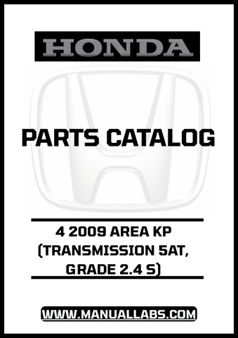 Unlock the full potential of your 2009 Honda Accord with our comprehensive Door Parts Catalog Manual. This PDF download is specifically designed for the 4-door model equipped with a 5-speed automatic transmission and 2.4 S grade, ensuring you have the most relevant information at your fingertips.