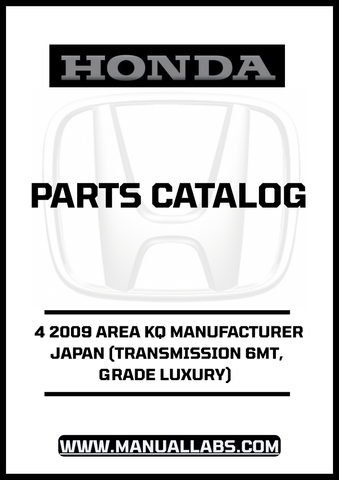 Discover the ultimate resource for your 2009 Honda Accord with our comprehensive Parts Catalog Manual, available for instant PDF download. This detailed guide focuses on the 4-door model, specifically the KQ area, ensuring you have access to all the necessary information for maintenance and repairs.