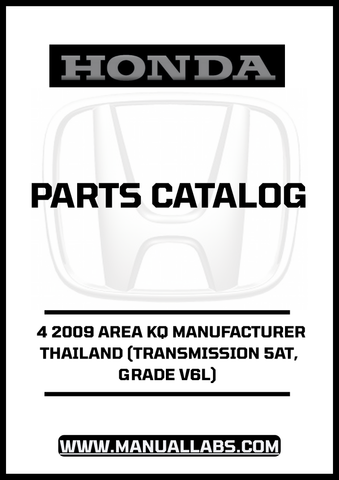 Discover the ultimate resource for your 2009 Honda Accord with our comprehensive Parts Catalog Manual, specifically designed for the 4-door model featuring the 5AT transmission and V6L grade. This PDF download provides detailed diagrams and specifications, ensuring you have all the information you need for maintenance and repairs.