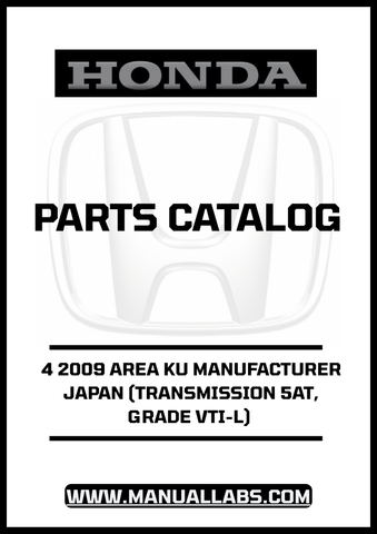Discover the ultimate resource for your 2009 Honda Accord with our comprehensive Parts Catalog Manual, specifically designed for the 4-door VTI-L model featuring a 5AT transmission. This PDF download provides detailed diagrams and specifications, ensuring you have all the information you need for maintenance and repairs.