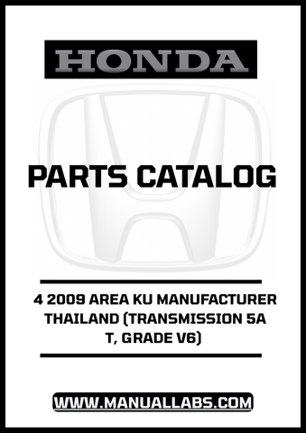 Discover the ultimate resource for your 2009 Honda Accord with our comprehensive Parts Catalog Manual, specifically designed for the 4-door model featuring a 5AT transmission and V6 grade. This PDF download provides detailed diagrams and specifications, ensuring you have all the information you need for maintenance and repairs.