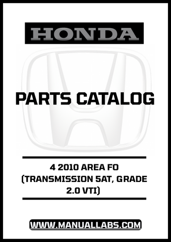 Unlock the full potential of your 2010 Honda Accord with our comprehensive Door 4 Parts Catalog Manual. This PDF download is specifically designed for the 2.0 VTI model equipped with a 5AT transmission, ensuring you have access to the most relevant and detailed information for your vehicle.