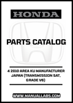 Discover the ultimate resource for your 2010 Honda Accord with our comprehensive Parts Catalog Manual, specifically designed for the 4-door model featuring a 5AT transmission and V6 grade. This PDF download provides detailed diagrams and specifications, ensuring you have all the information you need for maintenance and repairs.