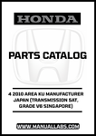 Discover the ultimate resource for your 2010 Honda Accord with our comprehensive Parts Catalog Manual. This PDF download is specifically designed for the 4-door model featuring a 5AT transmission and V6 grade, ensuring you have all the necessary information at your fingertips.