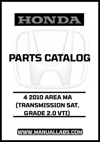 Unlock the full potential of your 2010 Honda Accord with our comprehensive Door Parts Catalog Manual. This PDF download is specifically designed for the 4-door model featuring a 5-speed automatic transmission and the 2.0 VTI grade, ensuring you have the precise information you need for maintenance and repairs.