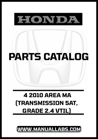 Unlock the full potential of your 2010 Honda Accord with our comprehensive Door 4 Parts Catalog Manual. This PDF download is specifically designed for the 2.4 VTIL model equipped with a 5AT transmission, ensuring you have the precise information you need for maintenance and repairs.
