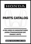 Discover the ultimate resource for your 2011 Honda Accord with our comprehensive Parts Catalog Manual, specifically designed for the 4-door model featuring a 5AT transmission and 2.0 VTI grade. This PDF download provides detailed diagrams and specifications, ensuring you have all the information you need for maintenance and repairs.