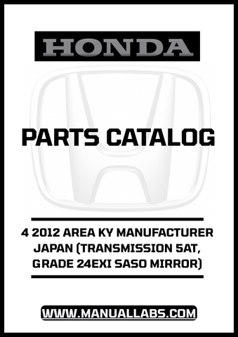 Discover the ultimate resource for your 2012 Honda Accord with our comprehensive Parts Catalog Manual. This PDF download provides detailed information on the door assembly, specifically designed for the 4-door model, ensuring you have all the necessary specifications at your fingertips.