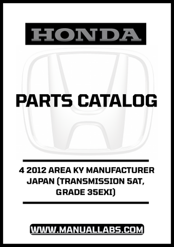 Discover the ultimate resource for your 2012 Honda Accord with our comprehensive Parts Catalog Manual. This PDF download is specifically designed for the 4-door model, ensuring you have access to detailed information tailored to your vehicle's specifications, including the 5AT transmission and 35EXI grade.