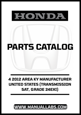 Discover the essential resource for maintaining your 2012 Honda Accord with our comprehensive Parts Catalog Manual. This PDF download provides detailed information specifically for the 4-door model, ensuring you have access to all the necessary specifications and diagrams for your vehicle's components.