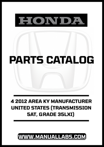 Discover the essential resource for maintaining your 2012 Honda Accord with our comprehensive Parts Catalog Manual. This PDF download provides detailed information specifically for the 4-door model, ensuring you have access to all the necessary specifications and diagrams for your vehicle's components.