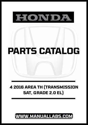 Unlock the full potential of your 2016 Honda Accord with our comprehensive Door Parts Catalog Manual. This PDF download is specifically designed for the 4-door model equipped with a 5AT transmission and 2.0 EL grade, ensuring you have the precise information you need for maintenance and repairs.