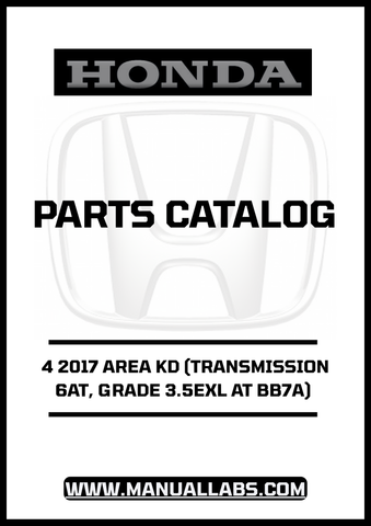 Unlock the full potential of your 2017 Honda Accord with our comprehensive Door Parts Catalog Manual. This PDF download is specifically designed for the 4-door model featuring the 6AT transmission and Grade 3.5EXL at BB7A, ensuring you have the most relevant and detailed information at your fingertips.