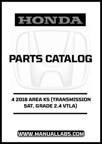 Unlock the full potential of your 2018 Honda Accord with our comprehensive Door 4 Parts Catalog Manual. This PDF download is specifically designed for the 2.4 VTLA grade with a 5AT transmission, ensuring you have the precise information you need for maintenance and repairs.