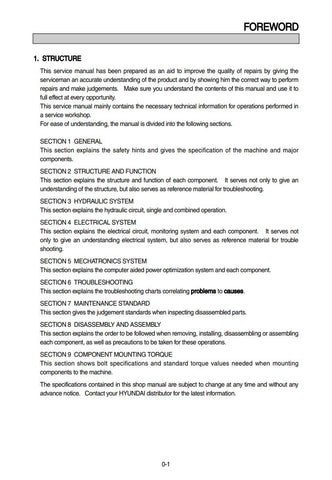 Unlock the full potential of your HYUNDAI ROBEX 210LC-7H Excavator with our comprehensive Service Manual in PDF format. This essential guide provides detailed schematics, troubleshooting tips, and maintenance procedures to ensure your machine operates at peak performance. With easy navigation and clear instructions, you can quickly resolve issues and perform routine checks, saving you time and money on repairs. Equip yourself with the knowledge to keep your excavator running smoothly and efficiently