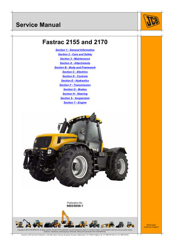 Enhance your maintenance capabilities with the JCB 2155, 2170 Fastrac Service Manual (9803/8050-1). This comprehensive guide is designed specifically for JCB Fastrac models, providing detailed instructions and insights to keep your machinery running smoothly.