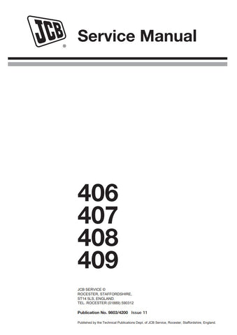 Enhance your maintenance capabilities with the JCB 406, 407, 408, 409 Wheel Loader Service Manual (9803/4200). This comprehensive guide is designed specifically for JCB wheel loaders, providing detailed instructions and insights to keep your machinery running smoothly and efficiently.