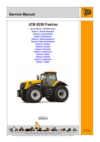  Enhance your maintenance routine with the JCB 8250 Fastrac Service Manual (9803/8070-4). This comprehensive guide is designed specifically for the JCB 8250 Fastrac, providing detailed instructions and insights to keep your machinery running smoothly. With clear diagrams and step-by-step procedures, you can tackle repairs and servicing with confidence.