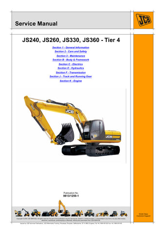 Unlock the full potential of your JCB machinery with the comprehensive JCB JS240, JS260, JS330, JS360 (TIER 4) Service Manual - 9813/1250-1. This essential guide is meticulously designed to provide you with detailed insights into maintenance, troubleshooting, and repair procedures, ensuring your equipment operates at peak performance.