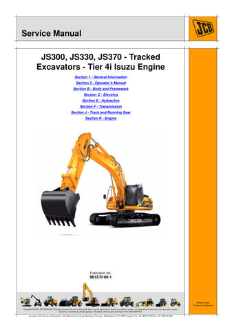 Unlock the full potential of your JCB machinery with the comprehensive JCB JS300, JS330, JS370 Tier 4i Isuzu Engine Service Manual (9813/5100-1). This essential guide is designed for operators and technicians alike, providing detailed insights into maintenance, troubleshooting, and repair procedures specific to these powerful models.