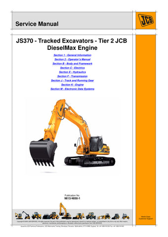 Ensure your JCB JS370 operates at peak performance with the comprehensive Dieselmax Engine Service Manual (9813/4850-1). This essential guide provides detailed instructions and specifications tailored for Tier 2 engines, making maintenance and repairs straightforward and efficient.