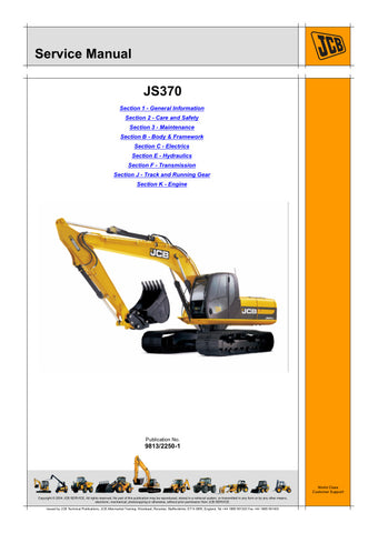 Discover the essential JCB JS370 Tracked Excavator Service Manual (9813/2250-1), your go-to resource for maintaining and optimizing your heavy machinery. This comprehensive manual provides detailed instructions, diagrams, and specifications to ensure your excavator operates at peak performance.