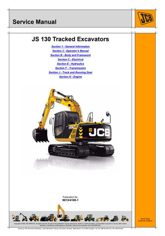  Ensure your JCB JS 130 Tracked Excavator operates at peak performance with the comprehensive Service Manual (9813-4100). This essential guide provides detailed instructions, diagrams, and troubleshooting tips, making it an invaluable resource for both seasoned professionals and DIY enthusiasts.