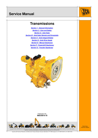 Unlock the full potential of your JCB machinery with the JCB Transmissions Service Manual (9803-8610). This comprehensive guide covers a wide range of models, including the 2CX, 212, 3CX, 4CX, 5CX, and more, ensuring you have the right information at your fingertips for effective maintenance and repair.